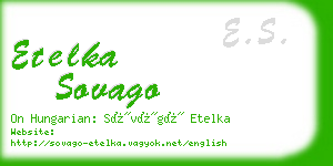 etelka sovago business card